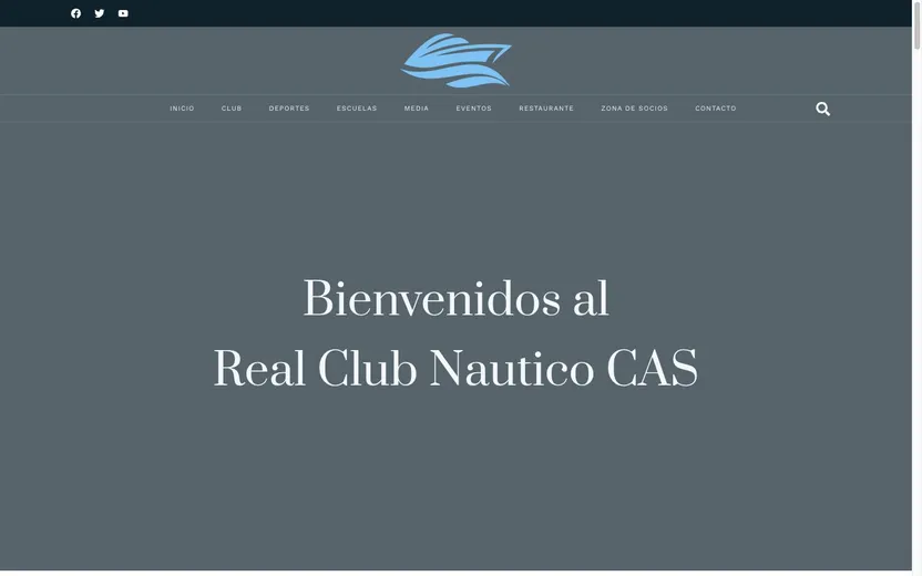 Página web de Real Club Náutico (Club deportivo) diseñada por Karma Studio