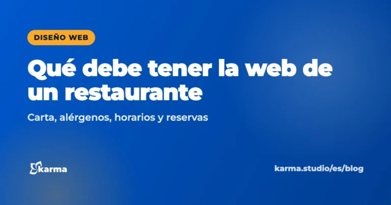 Portada del artículo «Qué debe tener la web de un restaurante (y qué exigir antes de pagarla)», de Karma Studio